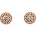 Bezel-Set Beaded Earrings