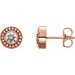 Bezel-Set Beaded Earrings