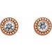 Bezel-Set Beaded Earrings
