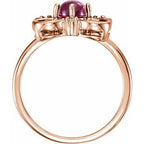 Clover Cabochon Ring