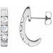 Channel-Set J-Hoop Earrings