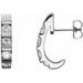 Channel-Set J-Hoop Earrings