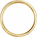 Coin Edge Comfort-Fit Half Round Band