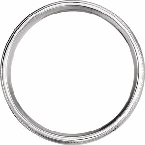 Coin Edge Comfort-Fit Half Round Band