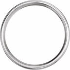 Coin Edge Comfort-Fit Half Round Band