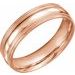 Coin Edge Comfort-Fit Half Round Band