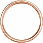 Coin Edge Comfort-Fit Half Round Band