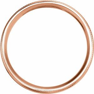 Coin Edge Comfort-Fit Half Round Band