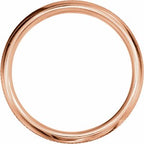 Knurled Comfort-Fit Half Round Band