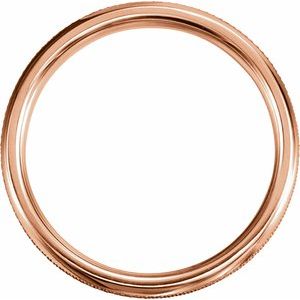 Knurled Comfort-Fit Half Round Band