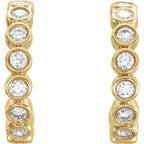 Bezel-Set Hoop Earrings