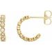 Bezel-Set Hoop Earrings