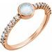 Accented Cabochon Ring