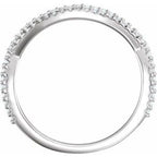 Accented Twist-Style Engagement Ring or BandRing or Band