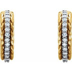 Accented Rope Hoop Earrings