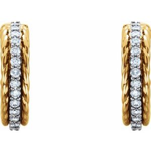 Accented Rope Hoop Earrings