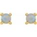 Round 4-Prong Cabochon Earrings