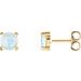 Round 4-Prong Cabochon Earrings