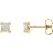 Round 4-Prong Cabochon Earrings