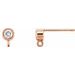 Bezel-Set Earring Top