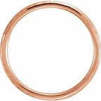 Comfort-Fit Half Round Band with Hammer Finish