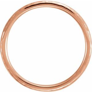 Comfort-Fit Half Round Band with Hammer Finish