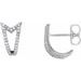 Geometric J-Hoop Earrings