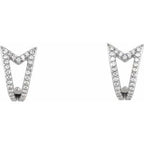 Geometric J-Hoop Earrings