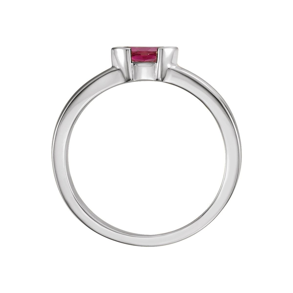 Half-Bezel Family Stackable Ring