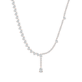 37 ⅔ ctw Pear LGD Drop Tennis Necklace - 18 Inches - Signature Collection