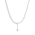 37 ⅔ ctw Pear LGD Drop Tennis Necklace - 18 Inches - Signature Collection
