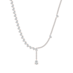 37 ⅔ ctw Pear LGD Drop Tennis Necklace - 18 Inches - Signature Collection