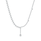 37 ⅔ ctw Pear LGD Drop Tennis Necklace - 18 Inches - Signature Collection
