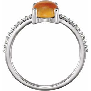 Accented Cabochon Ring