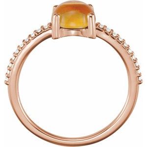 Accented Cabochon Ring