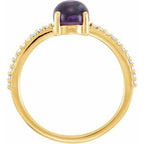 Accented Cabochon Ring