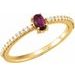 Accented Cabochon Ring