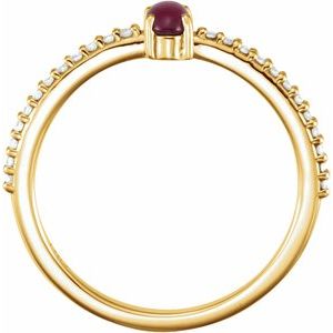 Accented Cabochon Ring