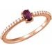 Accented Cabochon Ring