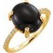 Accented Cabochon Ring