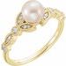 Pearl Leaf Ring