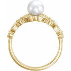 Pearl Leaf Ring