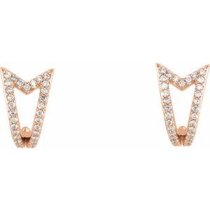 Geometric J-Hoop Earrings
