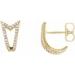 Geometric J-Hoop Earrings