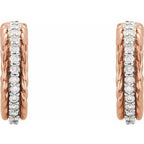 Accented Rope Hoop Earrings