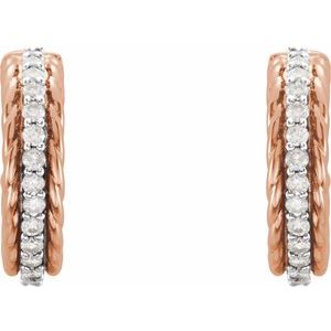 Accented Rope Hoop Earrings
