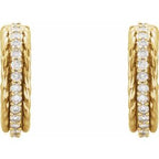 Accented Rope Hoop Earrings