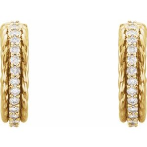 Accented Rope Hoop Earrings