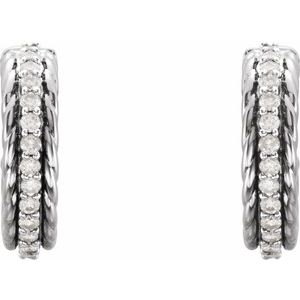 Accented Rope Hoop Earrings