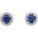 Round 4-Prong Halo-Style Earrings